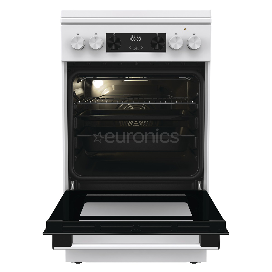 Gorenje, 62 L, platums 50 cm, balta - Elektriskā plīts ar gāzes virsmu
