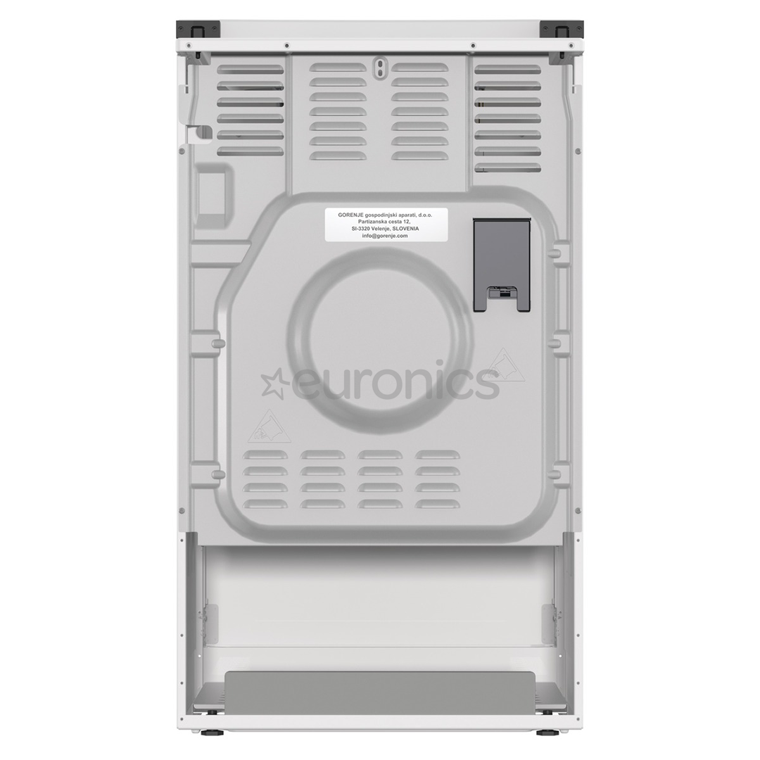 Gorenje, 62 L, platums 50 cm, balta - Elektriskā plīts ar gāzes virsmu