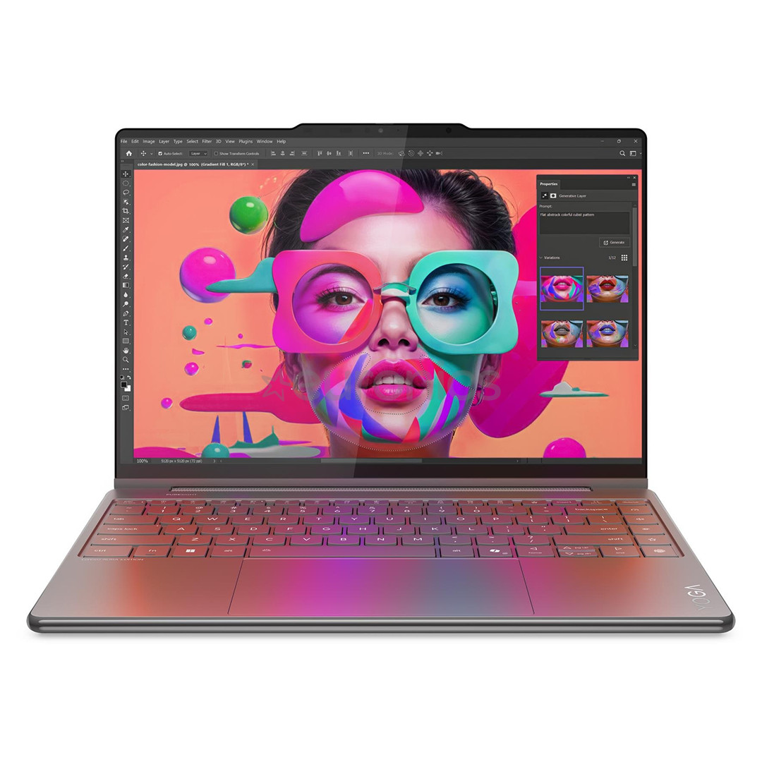 Lenovo Yoga 9 2-in-1 Gen 10 Aura Edition, 14'', WQXGA+, OLED, 120 Hz, Ultra 7, 32 GB, 1 TB, W11P, ENG, pelēka - Portatīvais dators