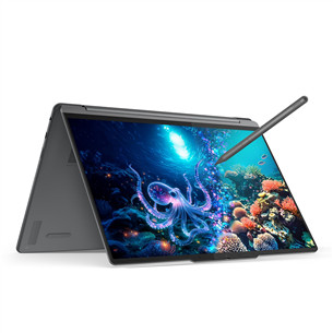 Lenovo Yoga 9 2-in-1 Gen 10 Aura Edition, 14'', WQXGA+, OLED, 120 Hz, Ultra 7, 32 GB, 1 TB, W11P, ENG, pelēka - Portatīvais dators