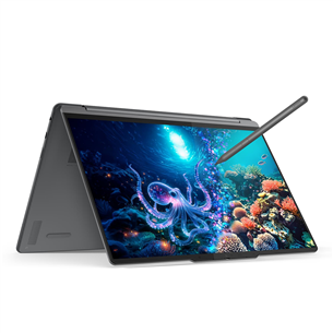 Lenovo Yoga 9 2-in-1 Gen 10 Aura Edition, 14'', WQXGA+, OLED, 120 Hz, Ultra 7, 32 GB, 1 TB, W11P, ENG, pelēka - Portatīvais dators