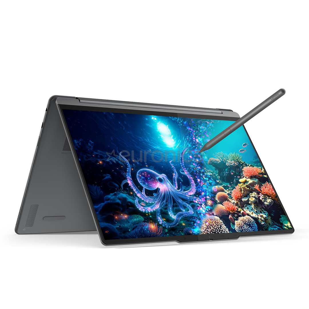 Lenovo Yoga 9 2-in-1 Gen 10 Aura Edition, 14'', WQXGA+, OLED, 120 Hz, Ultra 7, 32 GB, 1 TB, W11P, ENG, pelēka - Portatīvais dators