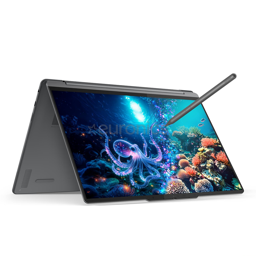 Lenovo Yoga 9 2-in-1 Gen 10 Aura Edition, 14'', WQXGA+, OLED, 120 Hz, Ultra 7, 32 GB, 1 TB, W11P, ENG, pelēka - Portatīvais dators