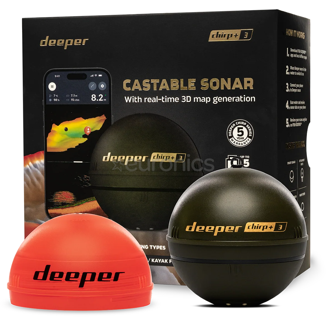 Deeper Smart Sonar Chirp+ 3, brown green - Castable sonar