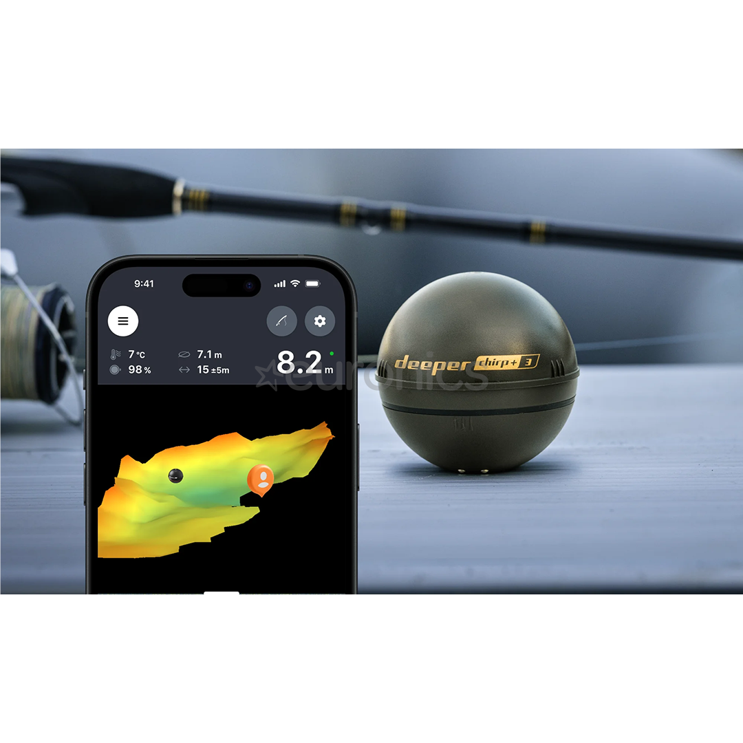 Deeper Smart Sonar Chirp+ 3, brown green - Castable sonar