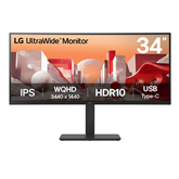 LG BA75QE UltraWide, 34'', WQHD, USB-C, curved, black - Monitor
