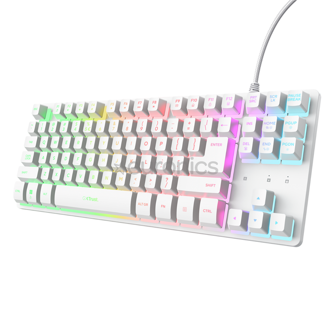 Trust GXT 833 Thado TKL, US, white - Keyboard