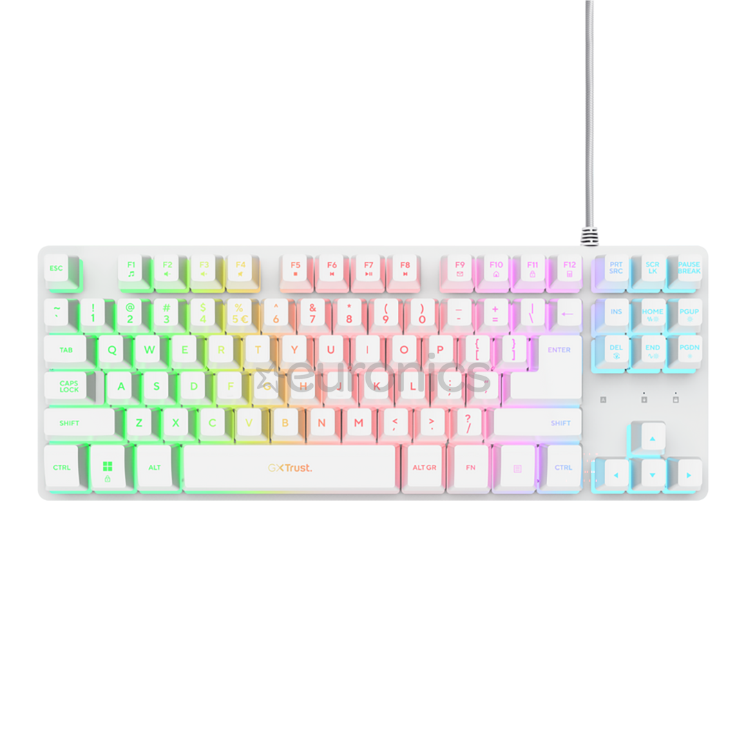 Trust GXT 833 Thado TKL, SWE, white - Keyboard