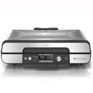 Ninja Sizzle Pro XL Grill & Flat Plate, серебристый/черный - Электрический гриль