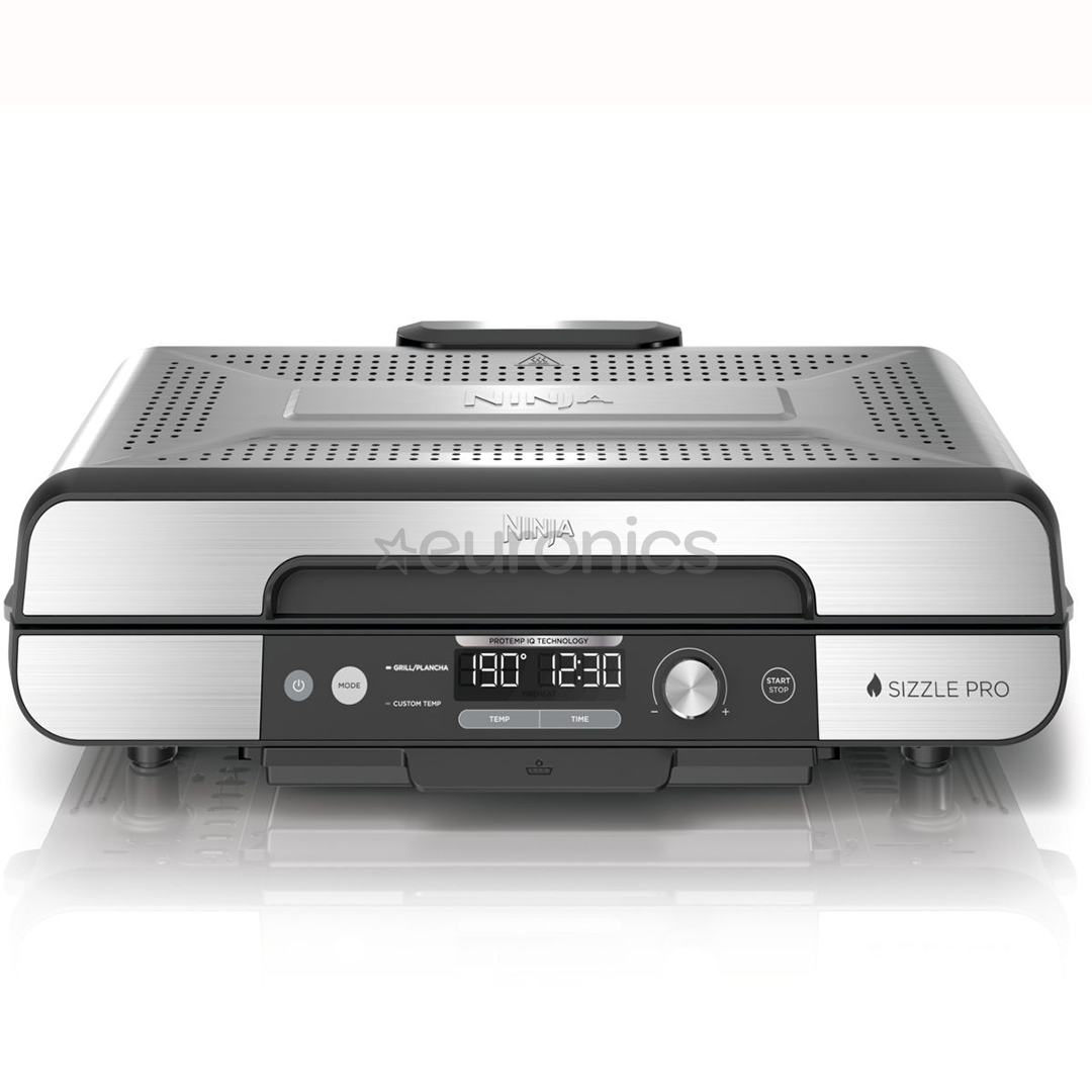 Ninja Sizzle Pro XL Grill & Flat Plate, серебристый/черный - Электрический гриль
