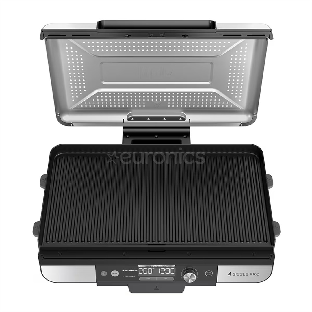 Ninja Sizzle Pro XL Grill & Flat Plate, серебристый/черный - Электрический гриль