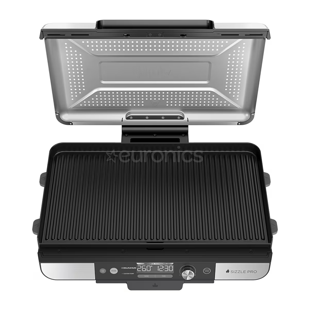 Ninja Sizzle Pro XL Grill & Flat Plate, серебристый/черный - Электрический гриль