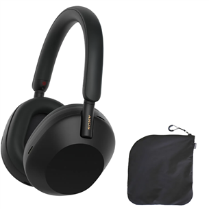 Sony WH-1000XM5 SA, melna - Bezvadu austiņas WH1000XM5SAMB.CE7