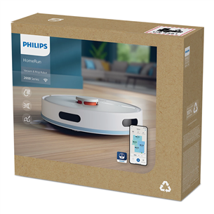 Philips 2000 Series, сухая и влажная уборка, белый - Робот-пылесос