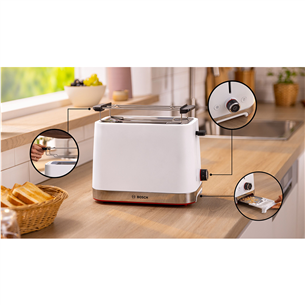 Bosch MyMoment, 950 Вт, белый - Тостер