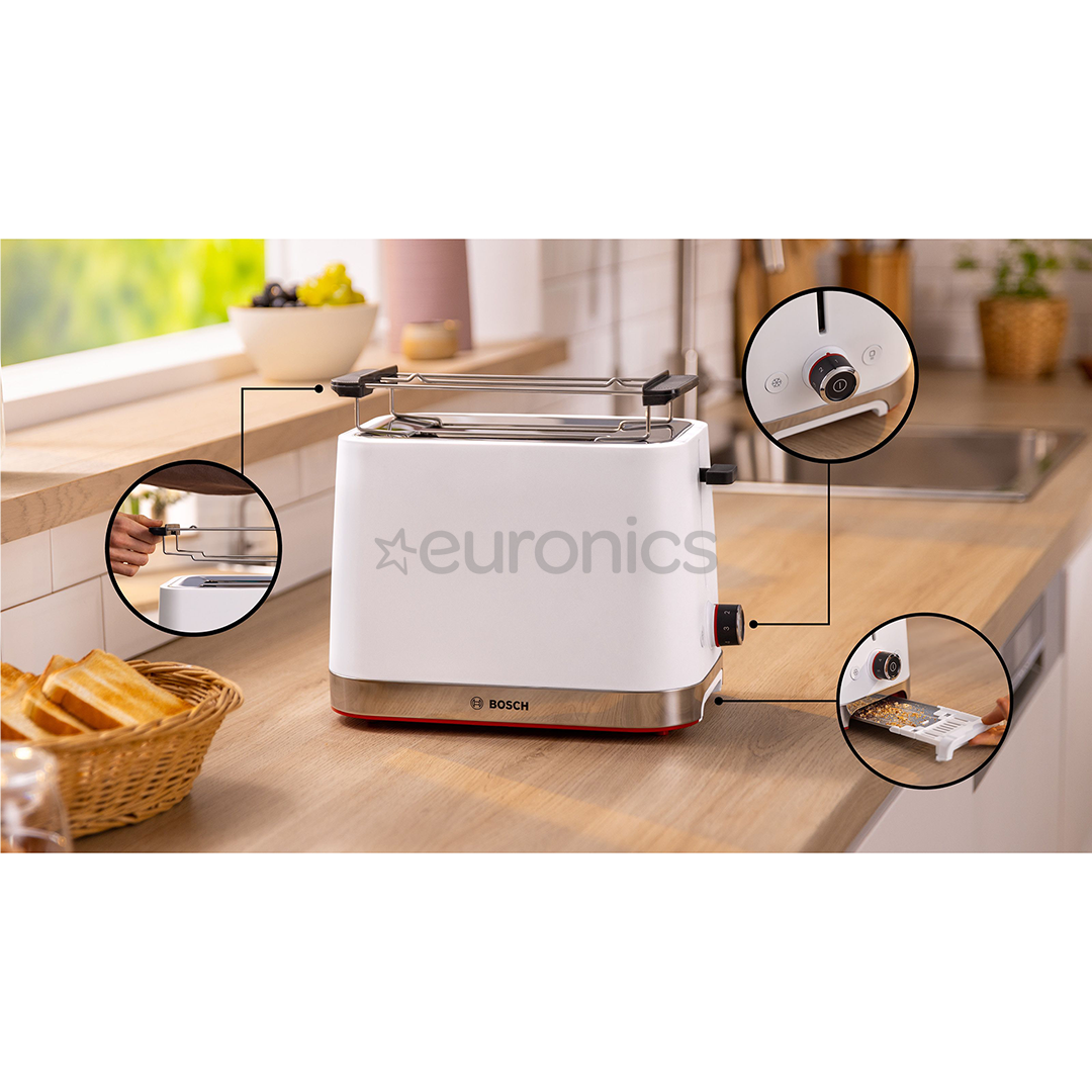 Bosch MyMoment, 950 Вт, белый - Тостер