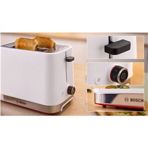 Bosch MyMoment, 950 Вт, белый - Тостер