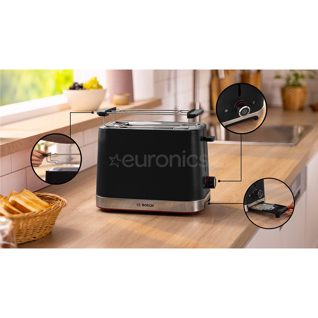 Bosch MyMoment, 950 W, black - Toaster