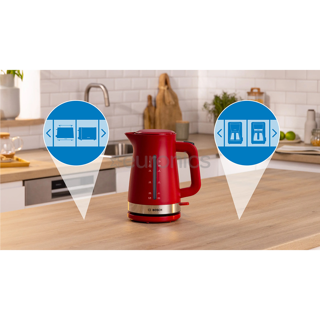 Bosch MyMoment, 2400 W, 1.7 L, red - Kettle