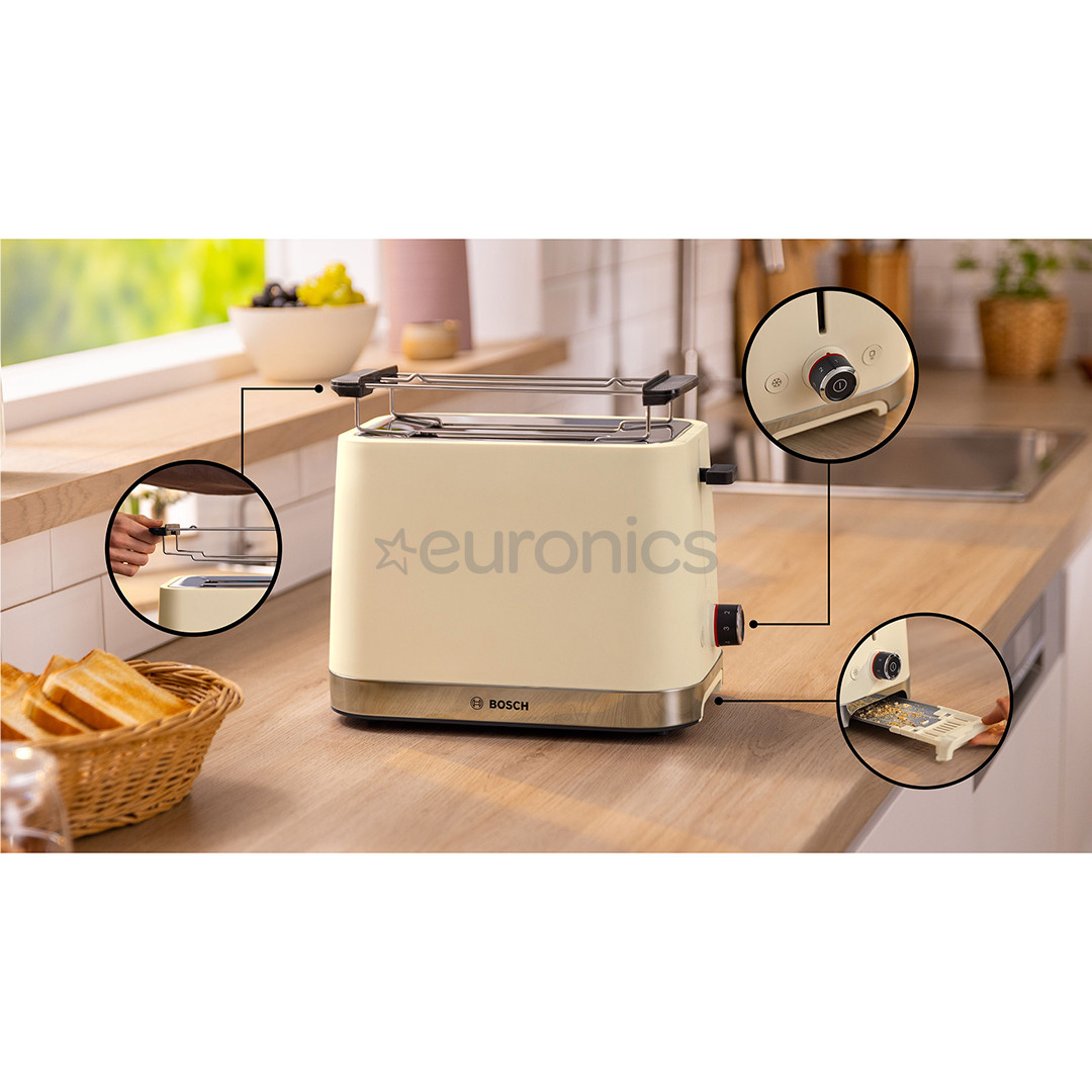 Bosch MyMoment, 950 W, beige - Toaster