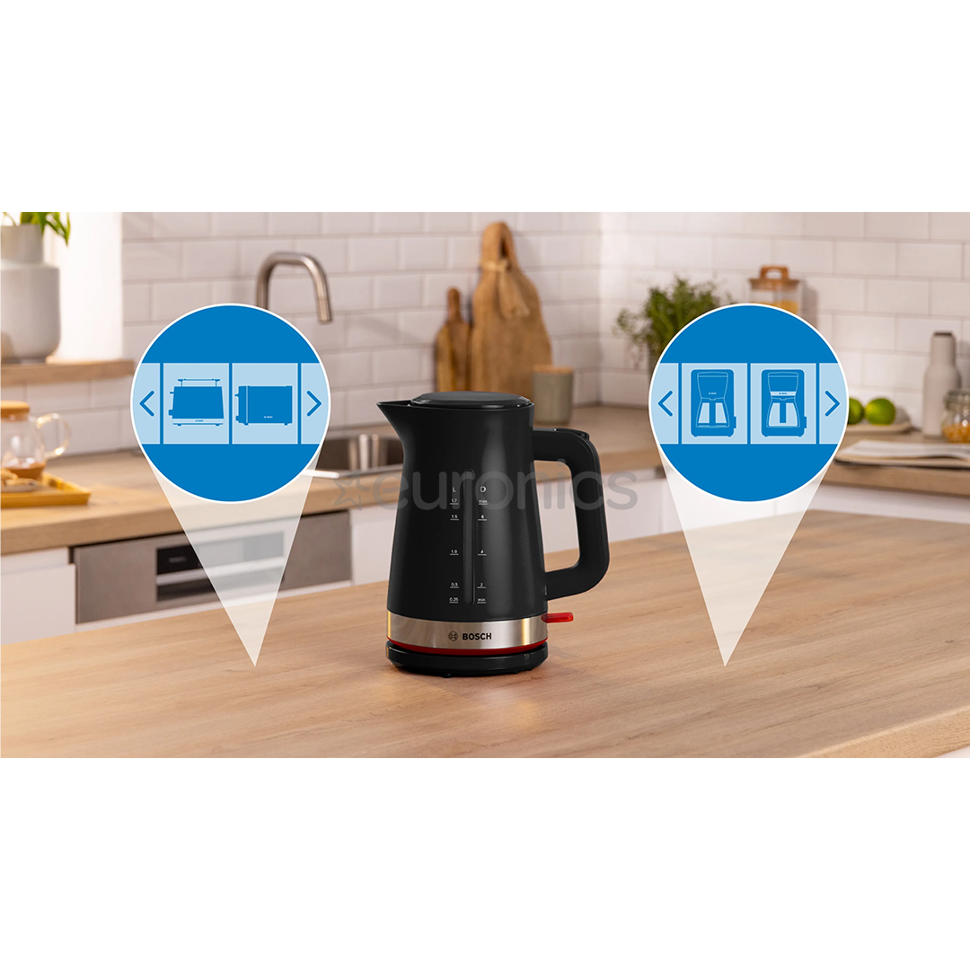 Bosch MyMoment, 2400 W, 1.7 L, black - Kettle
