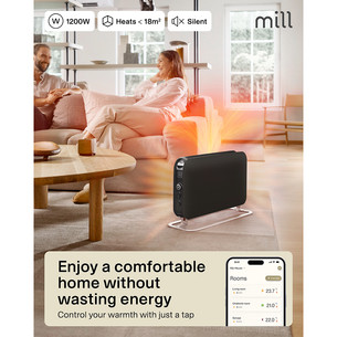 Mill, WiFi, 1200 W, black - Convection heater