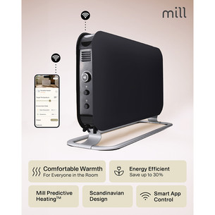 Mill, WiFi, 1200 W, black - Convection heater