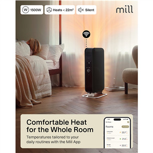 Mill Gentle Air WiFi, 1500 W, black - Oil heater