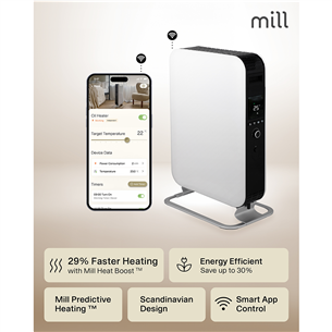 Mill Gentle Air WiFi, 2000 W, balta - Eļļas radiators