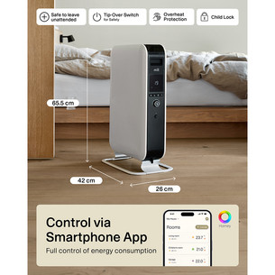 Mill Gentle Air WiFi, 2000 W, white - Oil filled radiator