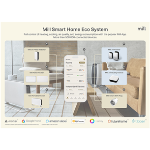 Mill Gentle Air WiFi, 2000 W, balta - Eļļas radiators