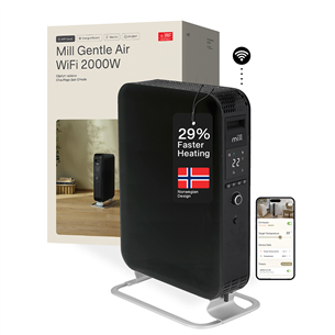 Mill Gentle Air WiFi, 2000 Вт, черный - Масляный радиатор
