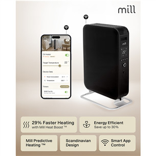 Mill Gentle Air WiFi, 2000 W, black - Oil filled radiator