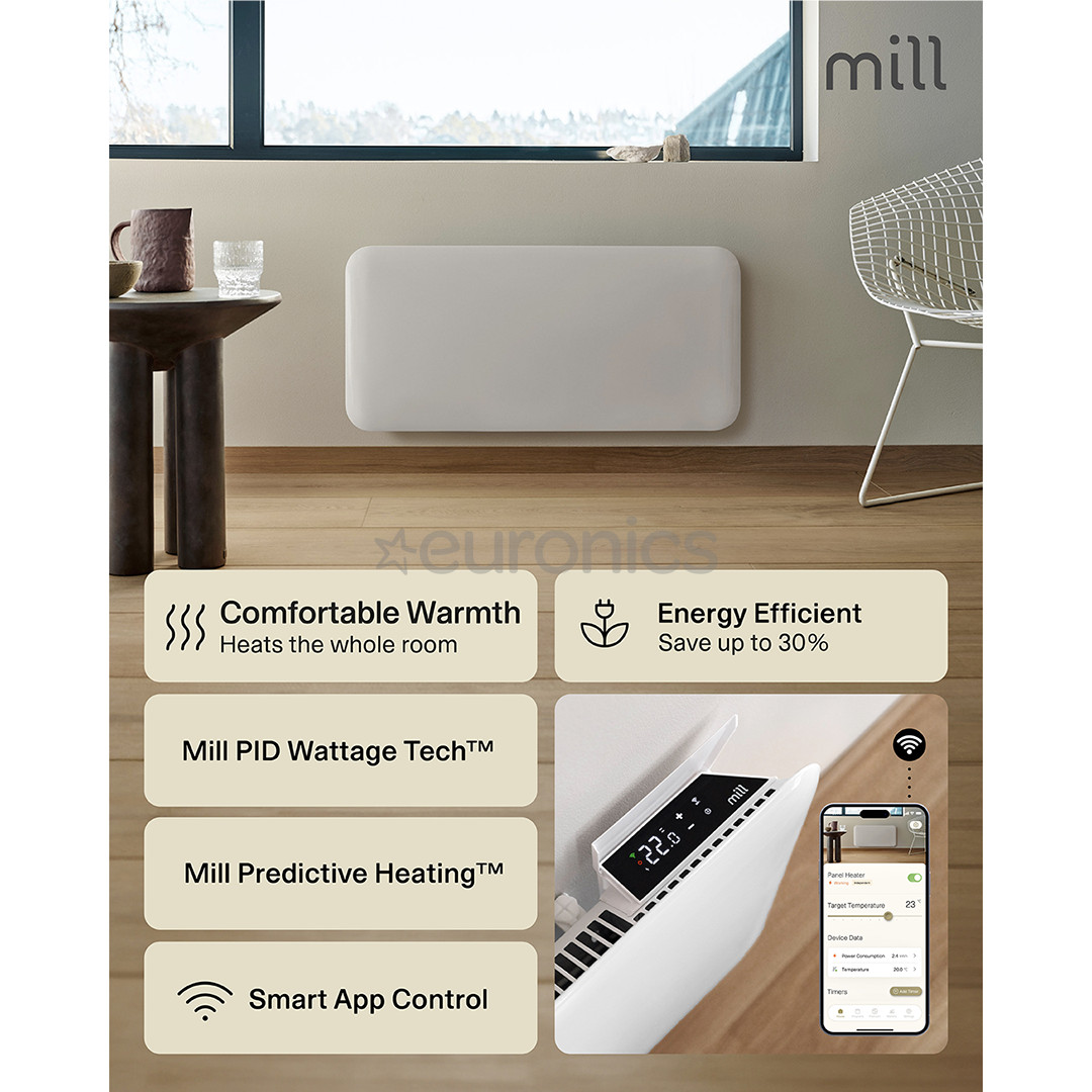 Mill Gen 4, Wi-Fi, 1000 W, white - Electric radiator