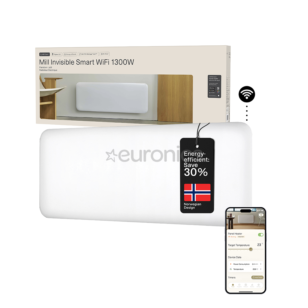 Mill Gen 4, Wi-Fi, 1300 Вт, белый - Электрический радиатор