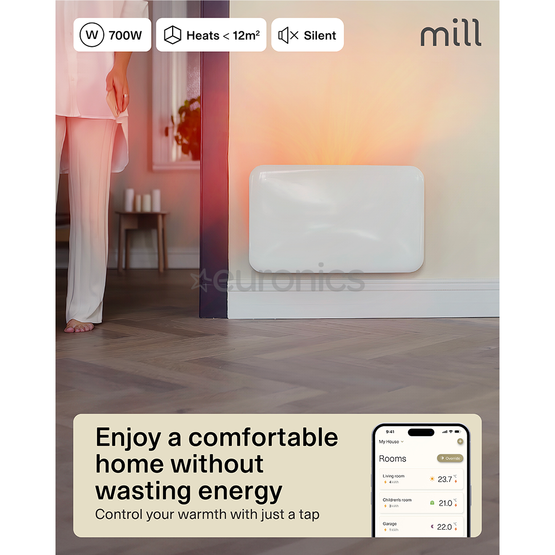 Mill Gen 4, Wi-Fi, 700 Вт, белый - Электрический радиатор