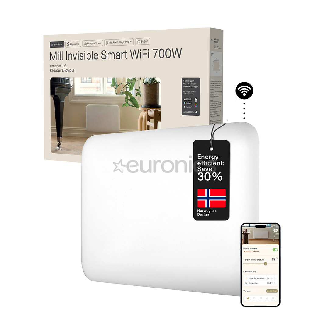 Mill Gen 4, Wi-Fi, 700 W, white - Electric radiator