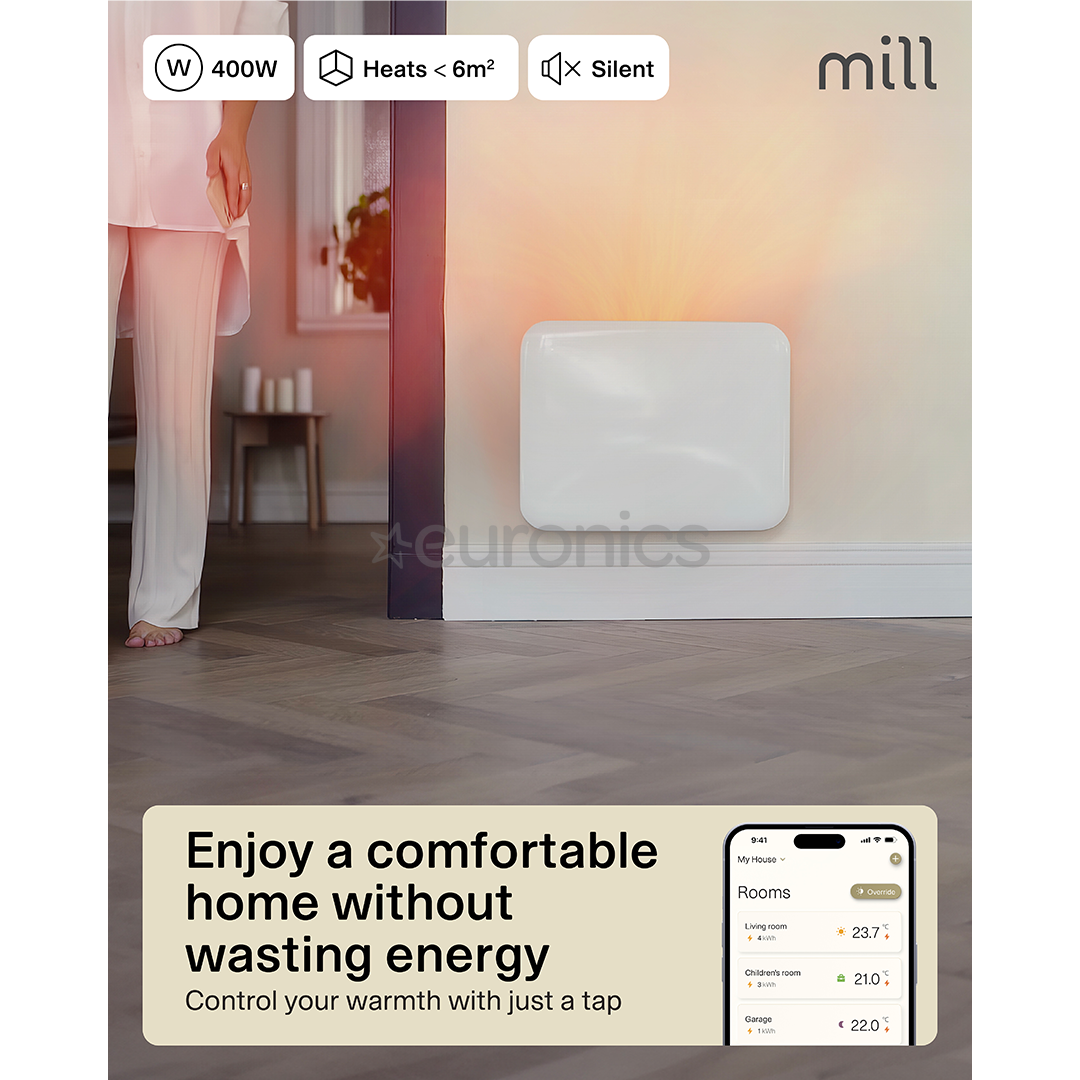 Mill Gen 4, Wi-Fi, 400 Вт, белый - Электрический радиатор