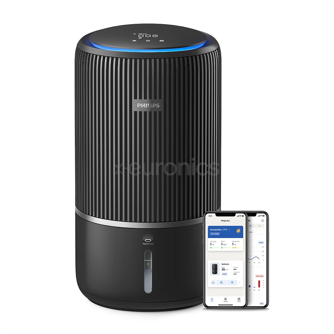 Philips PureProtect Water 3400 Series, melna - Gaisa attīrītājs un mitrinātājs