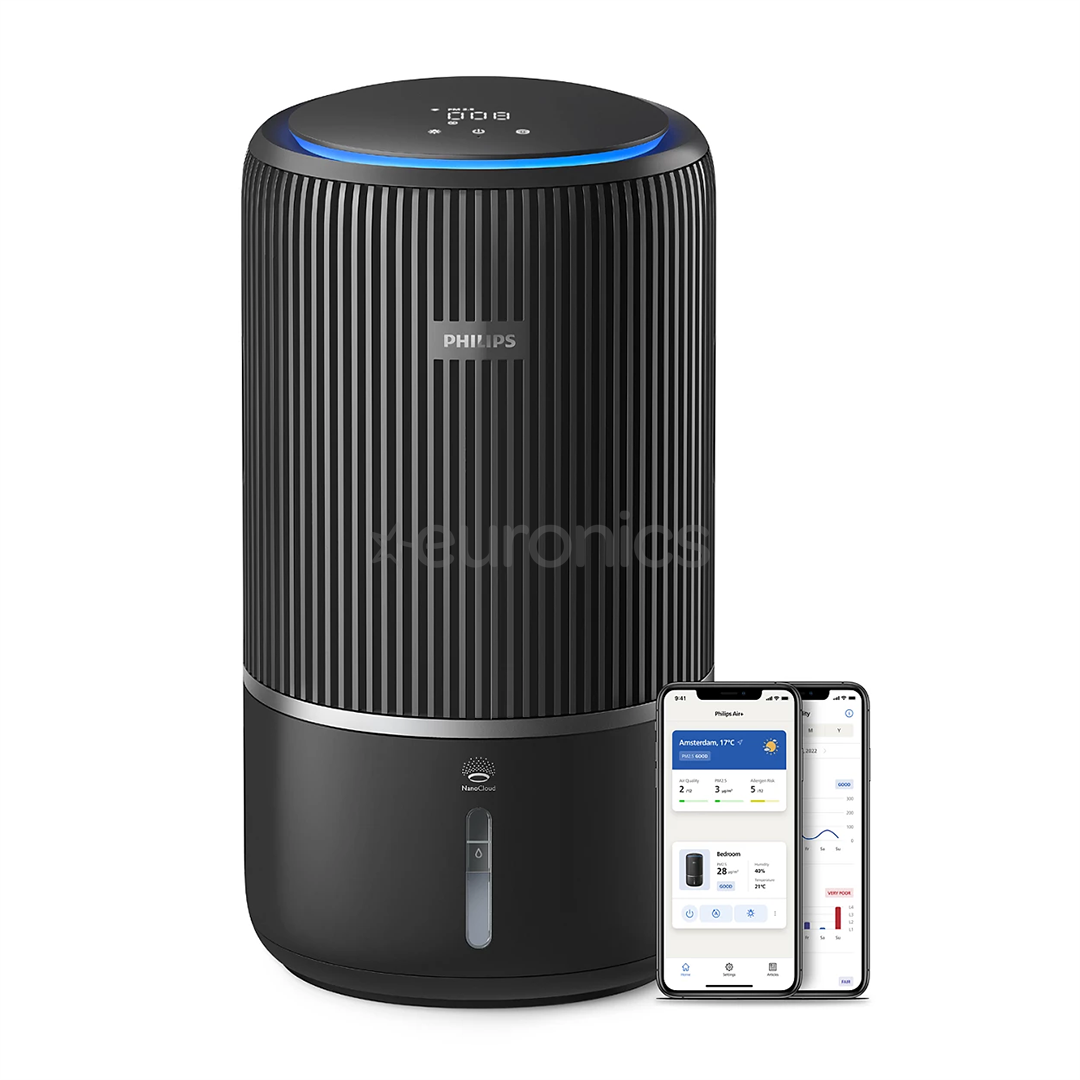 Philips PureProtect Water 3400 Series, black - 2-in-1 Air Purifier and Humidifier
