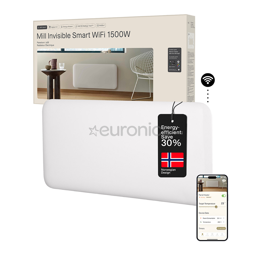 Mill Gen 4, Wi-Fi, 1500 W, white - Electric radiator