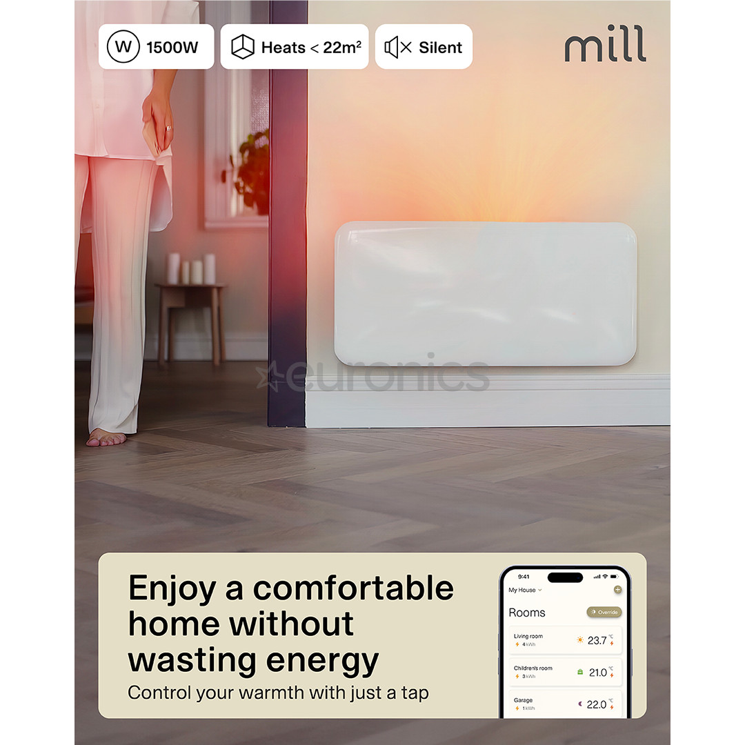 Mill Gen 4, Wi-Fi, 1500 W, white - Electric radiator