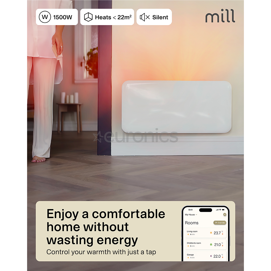 Mill Gen 4, Wi-Fi, 1500 Вт, белый - Электрический радиатор