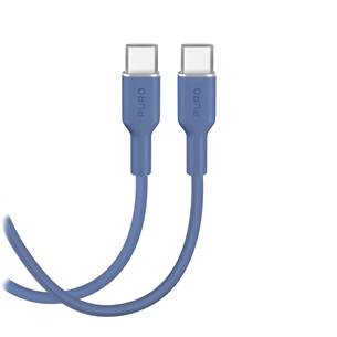 Puro Soft, USB-C / USB-C, 1,5 m, zila - Vads PUCCCICON15MTBLUE17