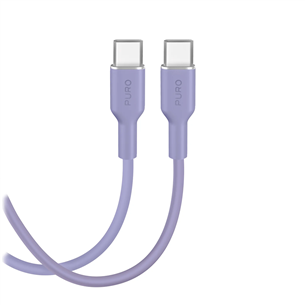 Puro Soft, USB-C / USB-C, 1,5 m, lillā - Vads PUCCCICON15MTPINK17