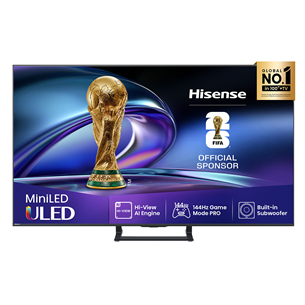 Hisense E8Q, 50'', 4K UHD, ULED, Mini LED, melna - Televizors 50E8Q