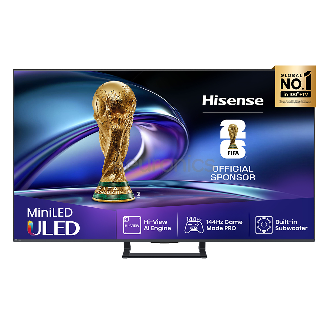 Hisense E8Q, 50'', 4K UHD, ULED, Mini LED, melna - Televizors