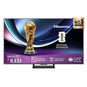 Hisense U7Q PRO, 55'', 4K UHD, ULED, Mini LED, melna - Televizors 55U7QPRO