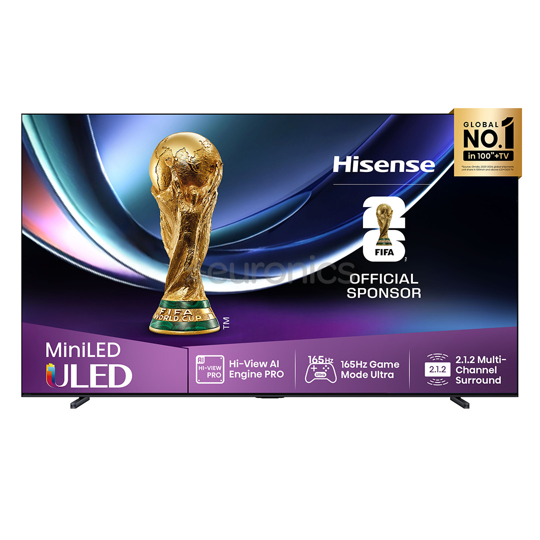Hisense U7Q PRO, 100'', 4K UHD, ULED, Mini LED, черный - Телевизор