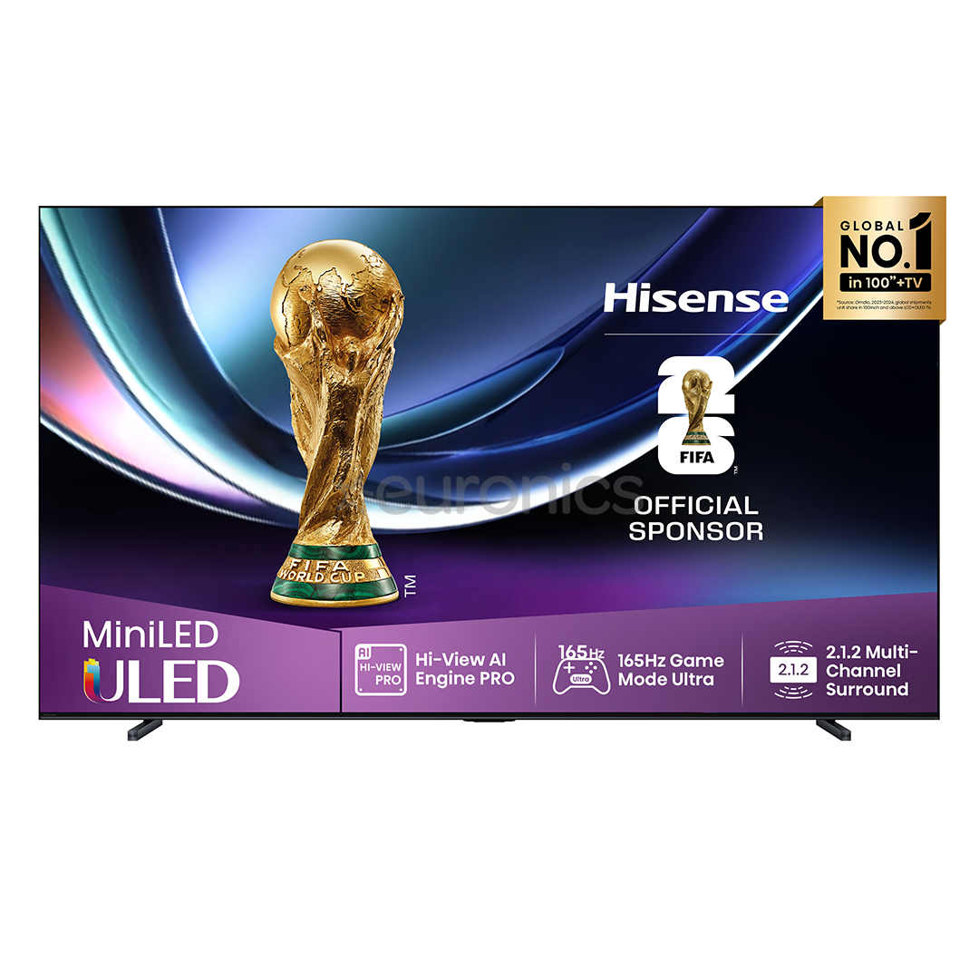 Hisense U7Q PRO, 100'', 4K UHD, ULED, Mini LED, black - TV